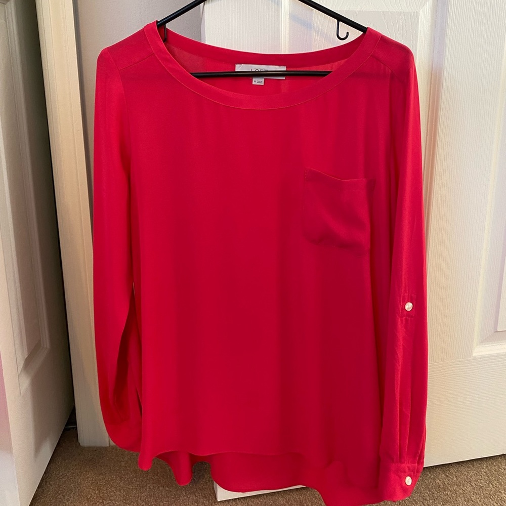 EUC Loft blouse with front pocket